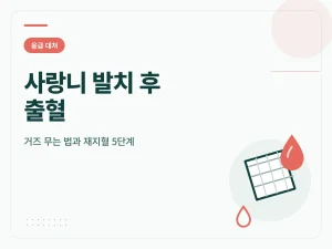 사랑니 발치 후 출혈 응급 대처 썸네일