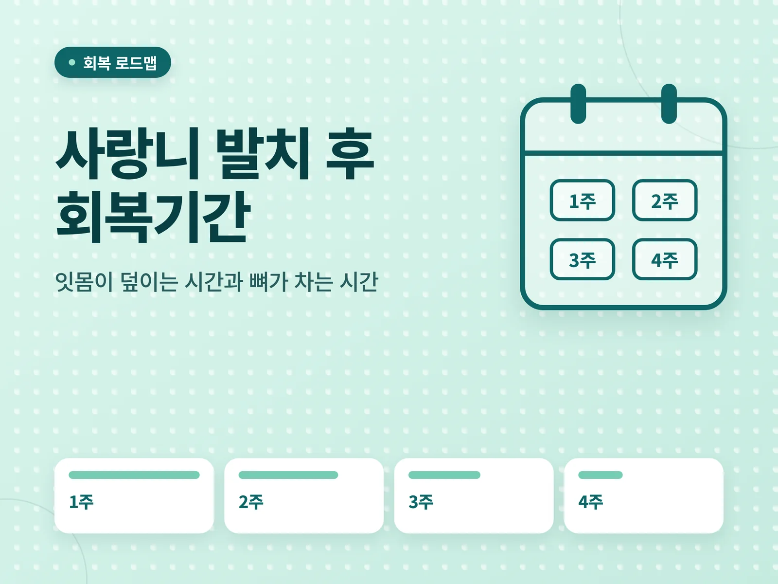 사랑니 발치 후 회복기간